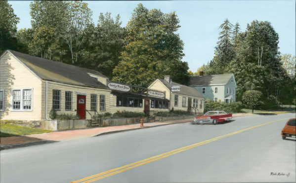 Sandy Hook Diner - Newtown Scenes 16 X 24  by Rick Kuhn